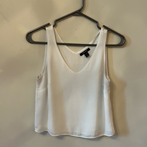 RW&CO White Double Lined Cropped Cami - Picture 1 of 6
